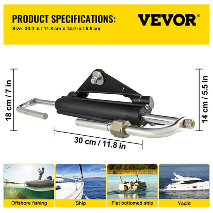 Hydraulic Steering Cylinder HC4645H Front Mount Hydraulic Outboard Marine Steering Cylinder Suit for Up to 150HP Boats Steering