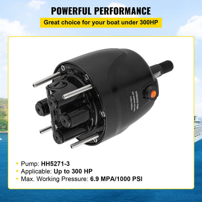 Outboard Hydraulic Steering Pump Helm 300 HP Hydraulic Pump HH5271-3 for Cruisers Runabouts Boats