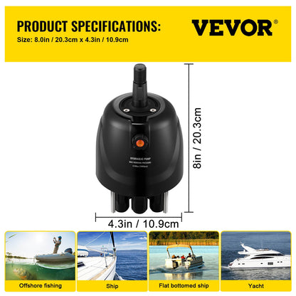 Outboard Hydraulic Steering Pump Helm 300 HP Hydraulic Pump HH5271-3 for Cruisers Runabouts Boats