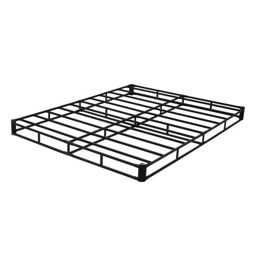 Boxspring Queen Size Bed Frame with Fabric 204.5 L x 144.5 W x 13.5 H inches | EU