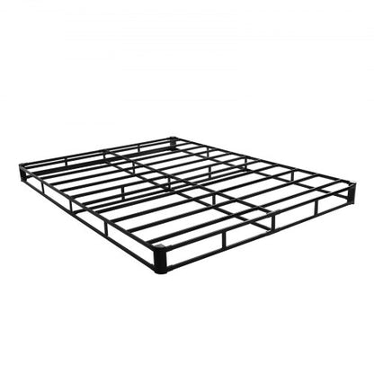 Boxspring Queen Size Bed Frame with Fabric 204.5 L x 144.5 W x 13.5 H inches | EU
