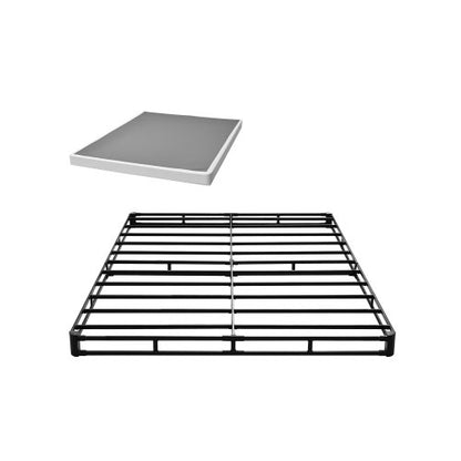 Boxspring Queen size bed frame with fabric 204 L x 144 W x 106 H | EU