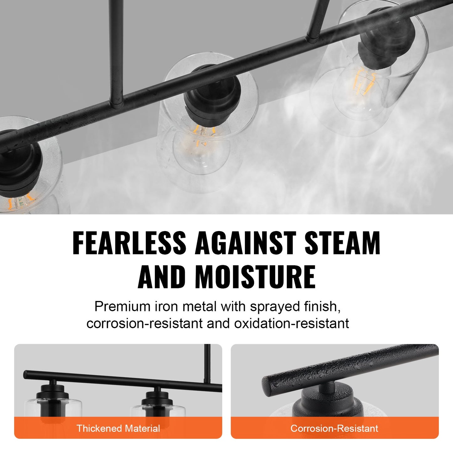 5-Light Kitchen Island Pendant Lights 60W Adjustable Dining Room Lamp E27