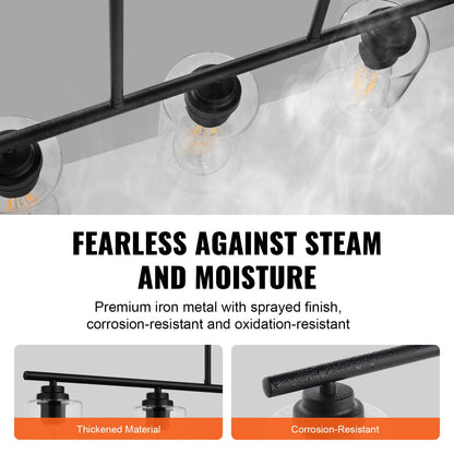 5-Light Kitchen Island Pendant Lights 60W Adjustable Dining Room Lamp E27