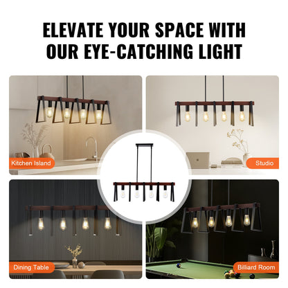 4-Licht Küche Insel Pendelleuchten 60W verstellbar Esszimmer Lampe E27