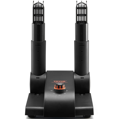 180° Foldable 2 Tubes Shoe Dryer, Portable Boot Dryer with Timer, Boot Warmers/Dryer with Heat Blower & PP(V0 Flame Retardant) for Snow Boots, Leather Shoes, Canvas Shoes, Socks, Black & Orange