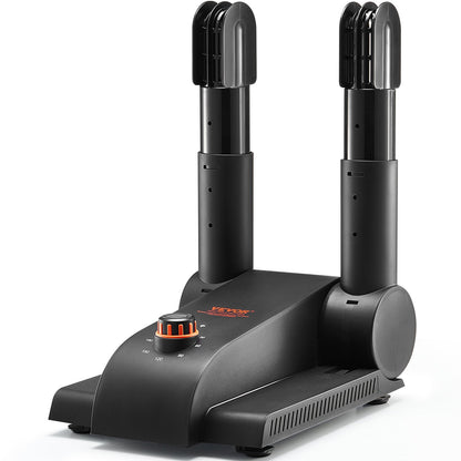 180° klappbarer 2-Rohr Schuhtrockner Stiefeltrockner mit Heizlüfter schwarz und orange