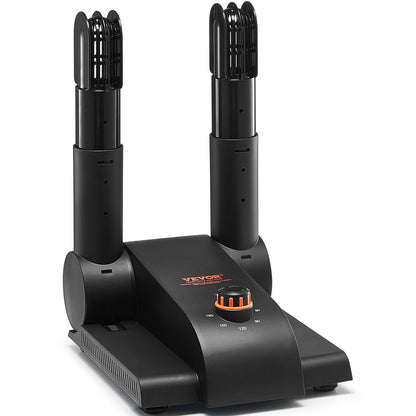 180° klappbarer 2-Rohr Schuhtrockner Stiefeltrockner mit Heizlüfter schwarz und orange