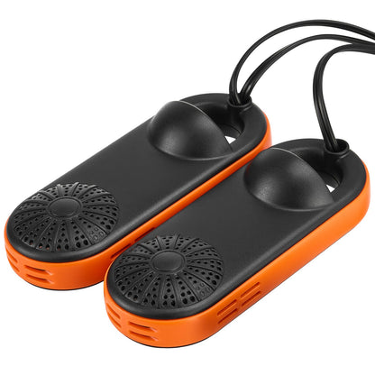 Portable Shoe Dryer, Electric Boot Dryer, Deodorized Boot Warmers/Dryer with Quick & Even Drying for Cotton Slippers, Snow Boots, Leather Shoes, Canvas Shoes, Socks, Black & Orange