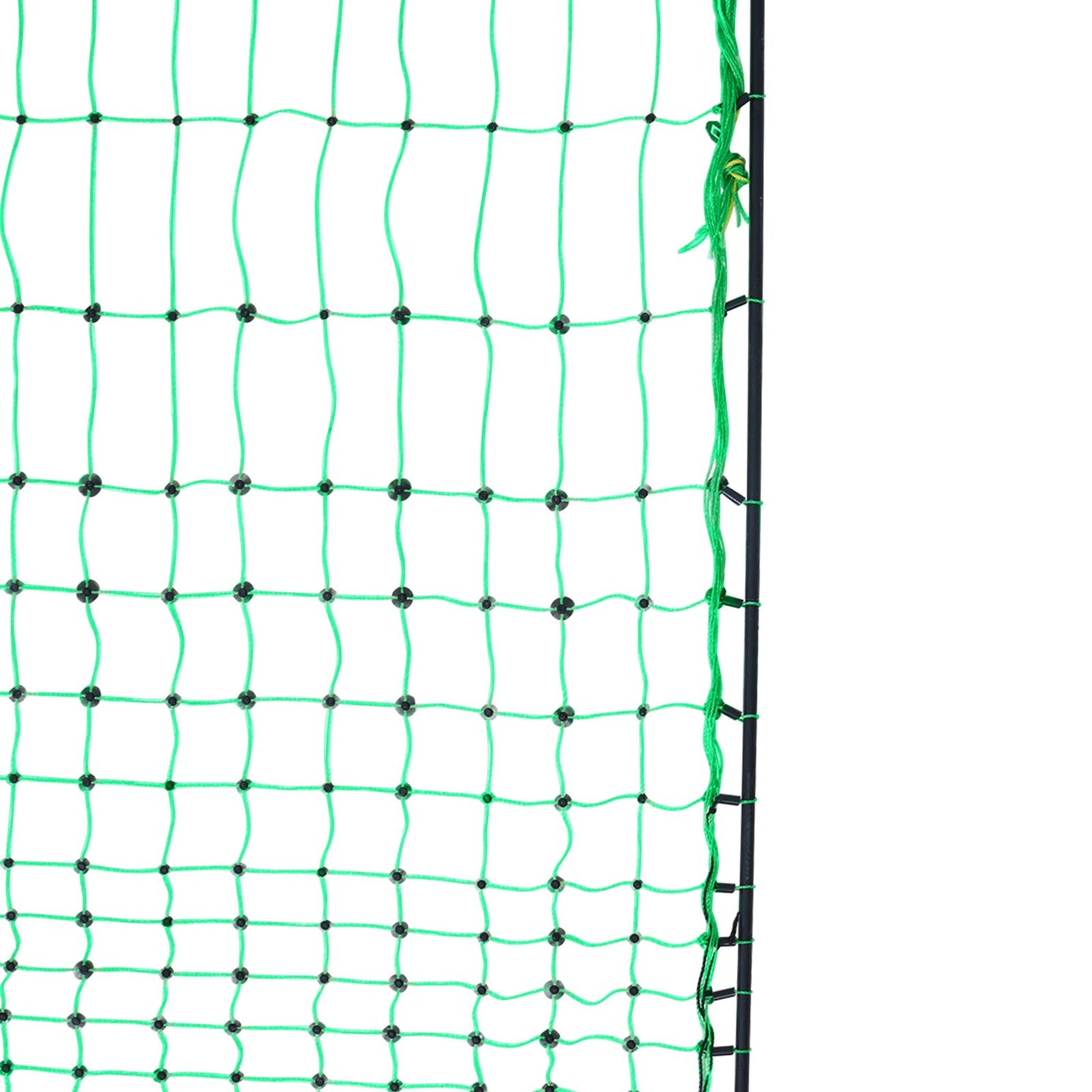 Electric Fence Net, 48" H x 100" L, PE Mesh Fence with Solar Charger/Posts/Double Spikes, Portable Net for Chickens, Ducks, Geese, Rabbits, Used in Backyards, Farms, Ranches