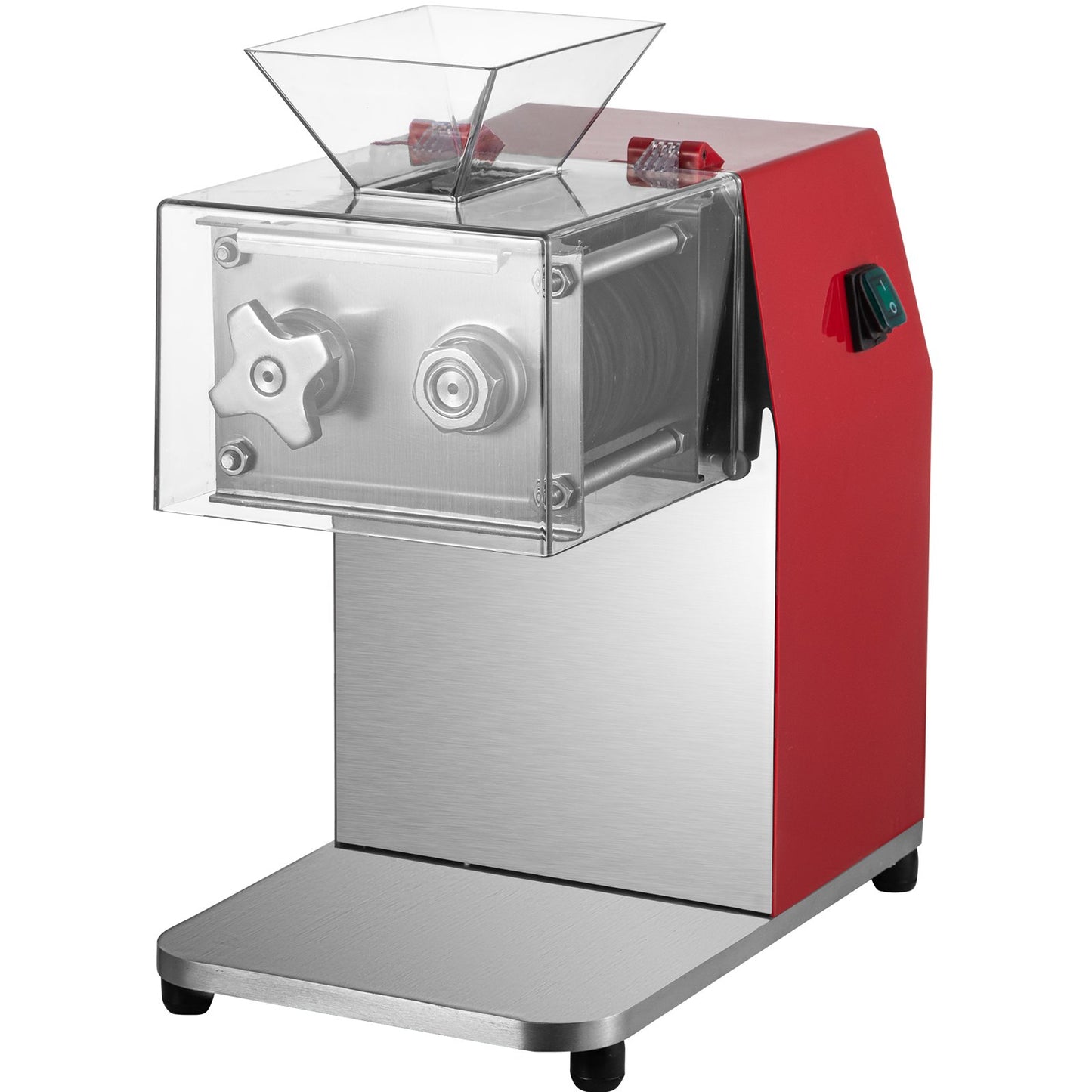 Commercial Meat Slicer, 551 lbs/h 850W Meat Shredder, 3.5mm Electric Meat Slicer, Stainless Steel Food Cutter, for Kitchen Supermarket Lamb Beef Chicken, Red