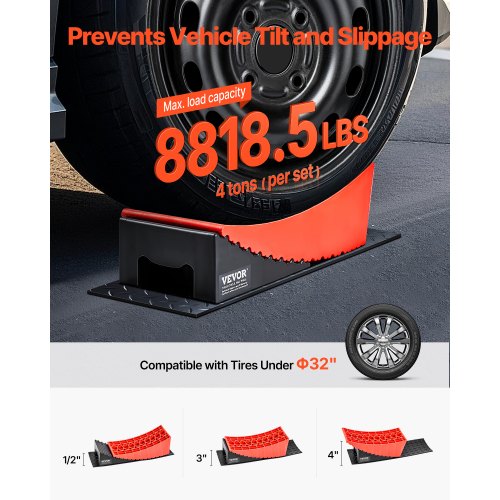 Husbilsnivåblock 2-pack husbilsnivåblock 8818,5 lbs 4" nivåhöjd