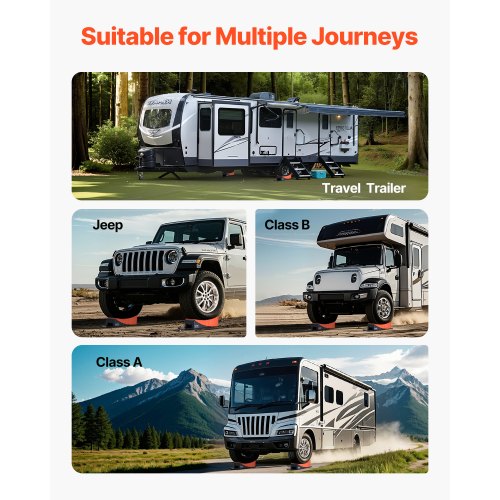 Husbilsnivåblock 2-pack husbilsnivåblock 8818,5 lbs 4" nivåhöjd