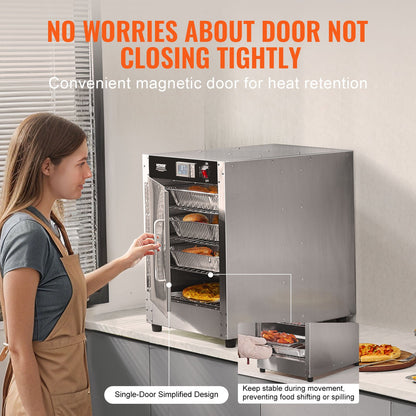 Hot Box Speisenwärmer 4-stufiger Imbiss-Wärmerschrank mit Wasserschale