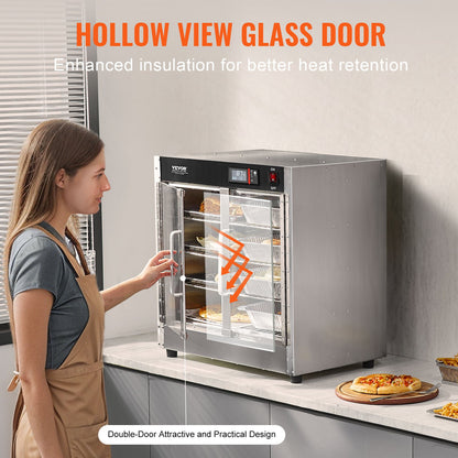 Hot Box Speisenwärmer 4-stufiger Imbiss-Wärmerschrank mit Wasserschale