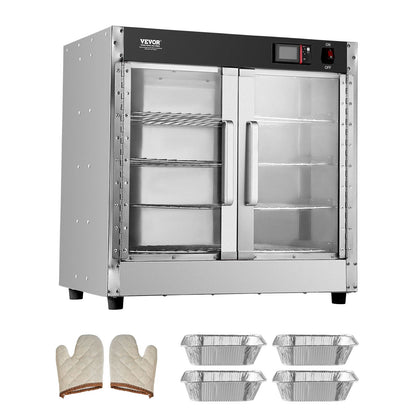 Hot Box Speisenwärmer 4-stufiger Imbiss-Wärmerschrank mit Wasserschale