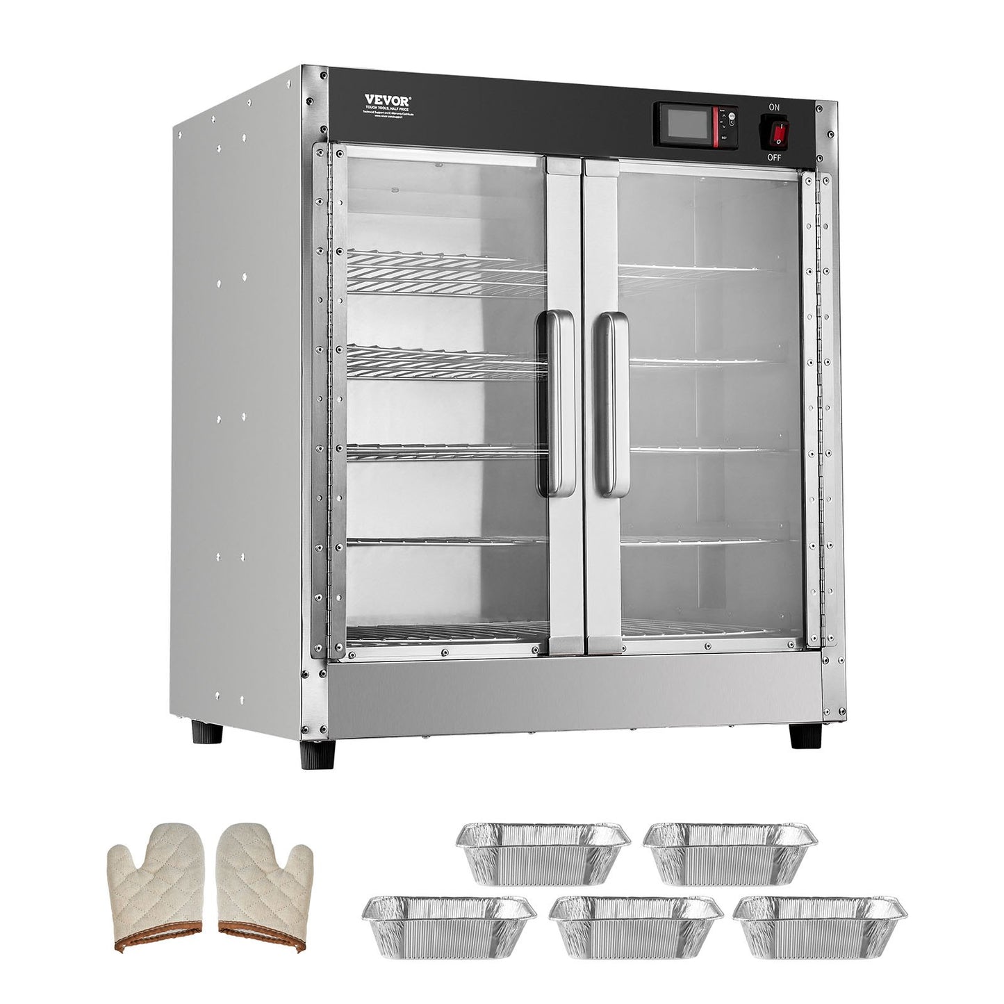 Hot Box Speisenwärmer 5-stufiger Imbiss-Wärmerschrank mit Wasserschale