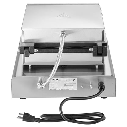 Elektrischer Donutmaker, 2000 W kommerzieller Donutmaker mit Antihaftbeschichtung, doppelseitig beheiztes Waffeleisen mit 9 Löchern für 9 Donuts, Temperatur 50–300 °C, für Restaurants und den Heimgebrauch