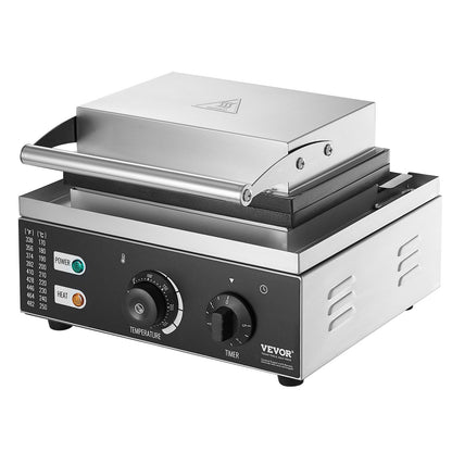 Electric Donut Maker, 1550W Commercial Donut Maker with Non-Stick Surface, 6 Holes Double-Sided Heating Waffle Maker Makes 6 Donuts, Temperature 50-300℃, for Restaurant and Home Use