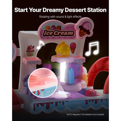 Eiswagen für Kinder, Eisdiele zum Spielen für Kinder ab 3 Jahren, Rosa | EU