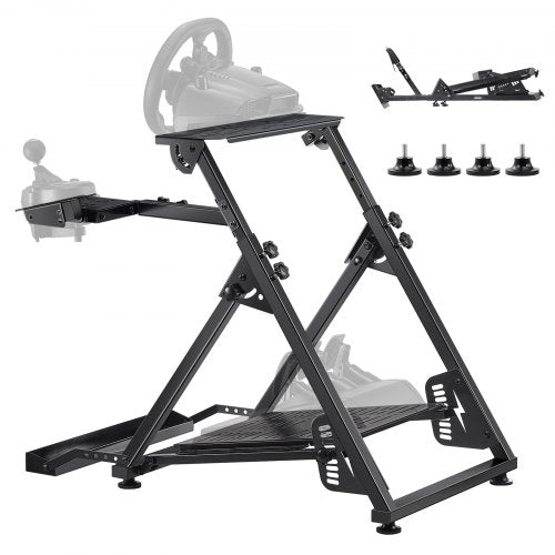 Racing Wheel Stand, Adjustable & Foldable Simulator Stand for Logitech G923 G920 G29 G27, Thrustmaster T300RS TX F458 T500RS T3PA-PRO(F1/GT) Gaming Cockpit,Pedals Simulator NOT Included