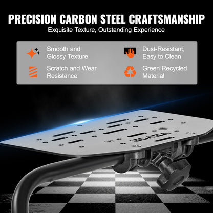 Hopfällbart Racing-rattstativ, höjdjusterbar universalbas Kompatibel med Logitech & Thrustmaster Racing Wheel och Pedal, Heavy-duty Frame Standard GT/Formula Seating Portable