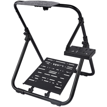 Hopfällbart Racing-rattstativ, höjdjusterbar universalbas Kompatibel med Logitech & Thrustmaster Racing Wheel och Pedal, Heavy-duty Frame Standard GT/Formula Seating Portable