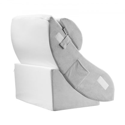 orthopädisches Bettkissen mit Keil, 4-teilig, verstellbar für Rücken, Beine, Nacken, GERD-Schlaf | EU