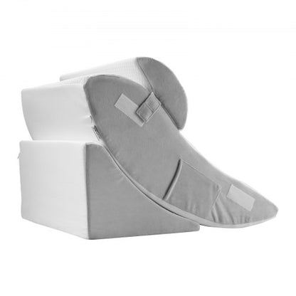 orthopädisches Bettkissen mit Keil, 4-teilig, verstellbar für Rücken, Beine, Nacken, GERD-Schlaf | EU