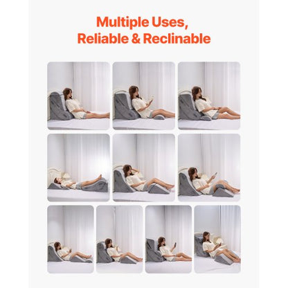 orthopädisches Bettkeilkissen 4 Stück verstellbar für GERD Schlaf Rücken Beine Nacken | EU