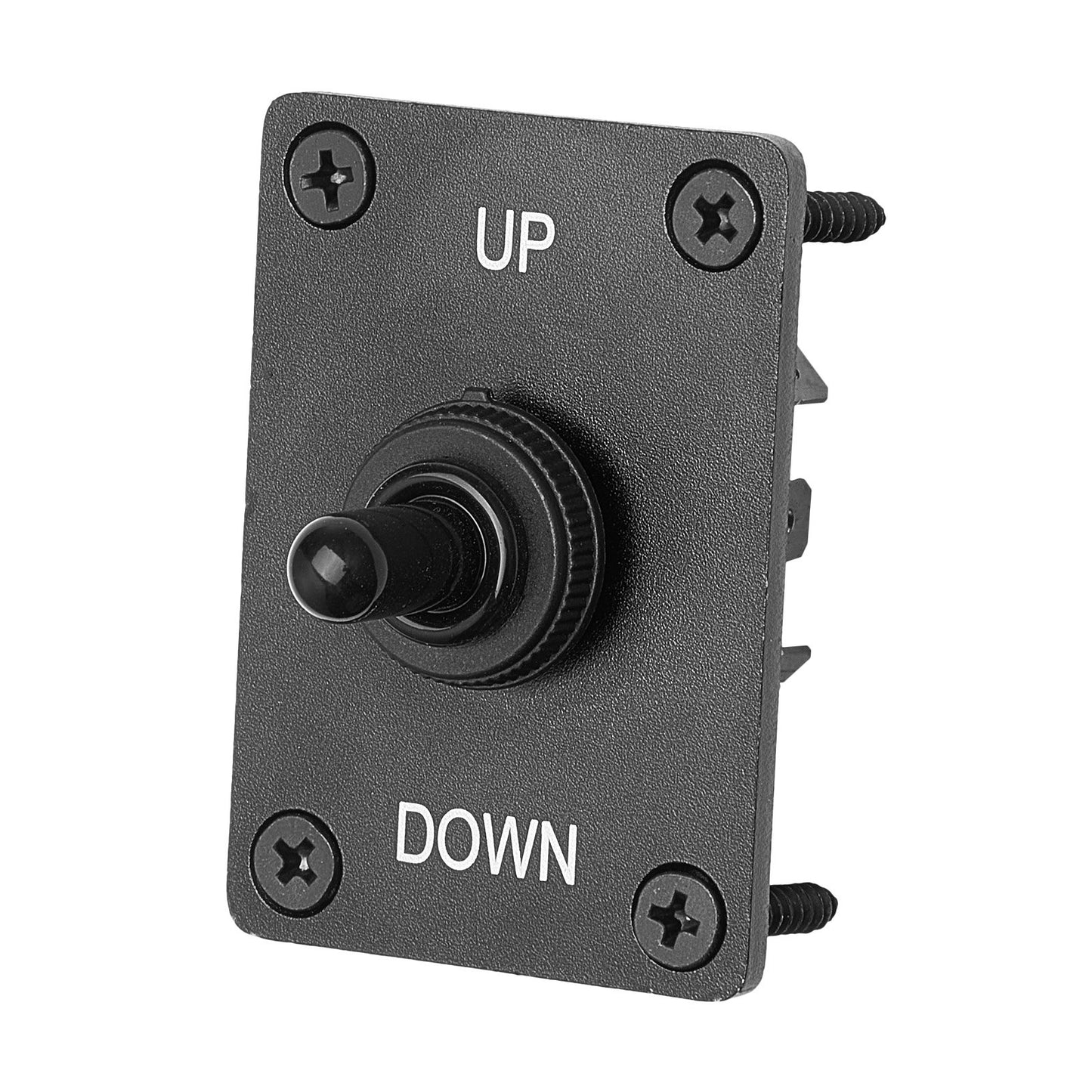 Toggle Switch, 6 Pin Momentary Polarity Reversing Toggle Switch (ON)-Off-(ON) DC 12V/30A AC 250V/15A - with Up Down Mounting Panel & Waterproof Boot Cap for Auto Car Marine Boat