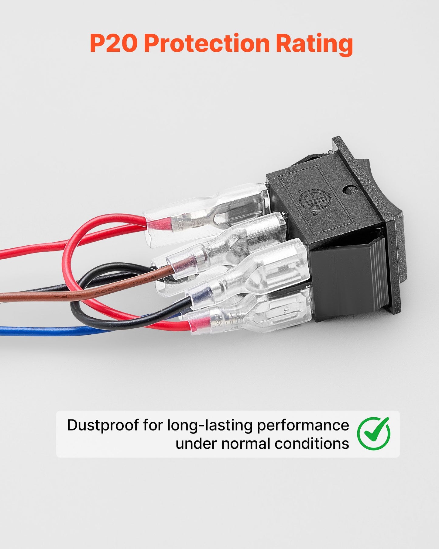 Rocker Switch, 6 Pin Momentary DPDT Rocker Switch, 3-Position (ON)-Off-(ON) Polarity Reversing Switch AC 250V/16A 125V/ 20A for Auto Car Boat Household Appliances
