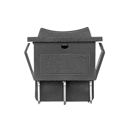 Rocker Switch, 6 Pin Momentary DPDT Rocker Switch, 3-Position (ON)-Off-(ON) Polarity Reversing Switch AC 250V/16A 125V/ 20A for Auto Car Boat Household Appliances