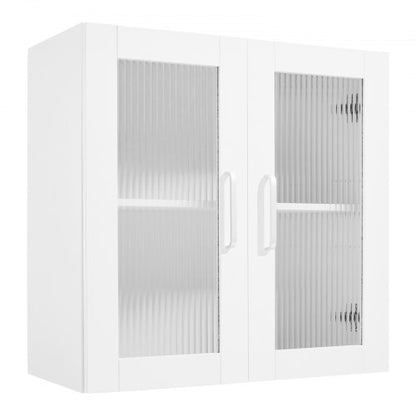 Wandschrank für Waschküche, Küchenschrank mit 2 Böden und 4 Türen, 2er-Set | EU