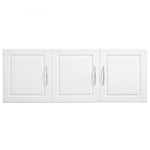 54 inch wall cabinet for laundry room, 2-tier 3-door kitchen cabinet, white | EU