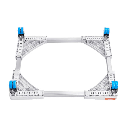 Mini Kylskåpsställ Universal Tvättställ, justerbart Kylskåpsställ med släta hjul, Tvättmaskinssockel Multifunktionell bas för tvättmaskin och torktumlare, 381-615 mm bred utbyggbar