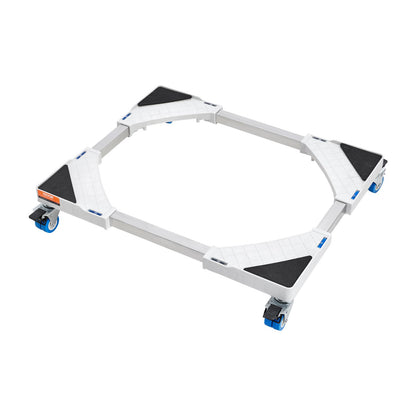 Mini Kylskåpsställ Universal Tvättställ, justerbart Kylskåpsställ med släta hjul, Tvättmaskinssockel Multifunktionell bas för tvättmaskin och torktumlare, 381-615 mm bred utbyggbar