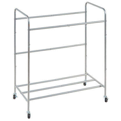 Wäschesortierwagen mit 4 Fächern, Wäschekorb mit robusten feststellbaren Rädern und 4 abnehmbaren Taschen, rollender Wäschekorb zum Sortieren zur Aufbewahrung von Kleidung