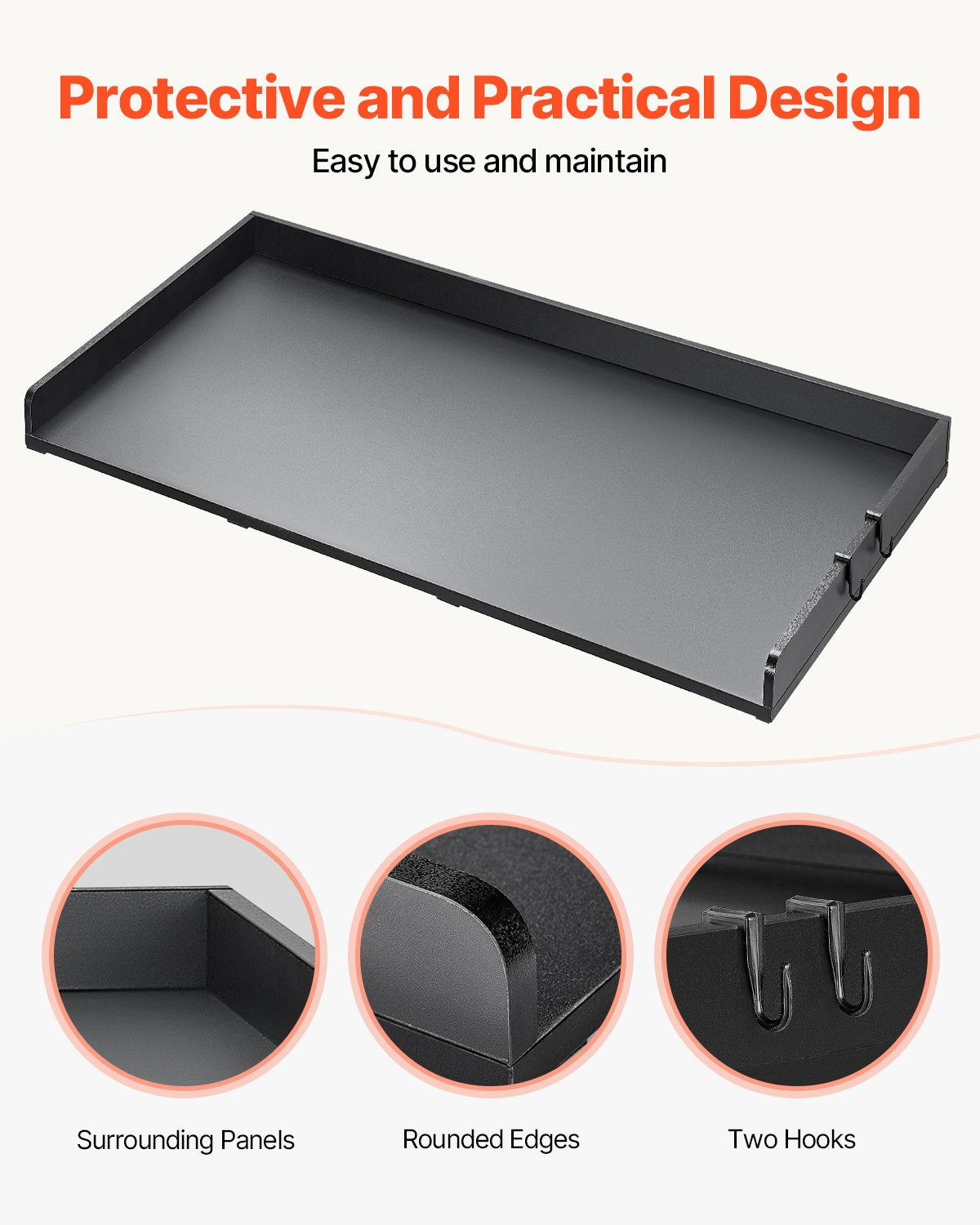 Tvättmaskin och torktumlare Bänkskiva 54" x 27" Tvättmaskin och torktumlare Topper Svart