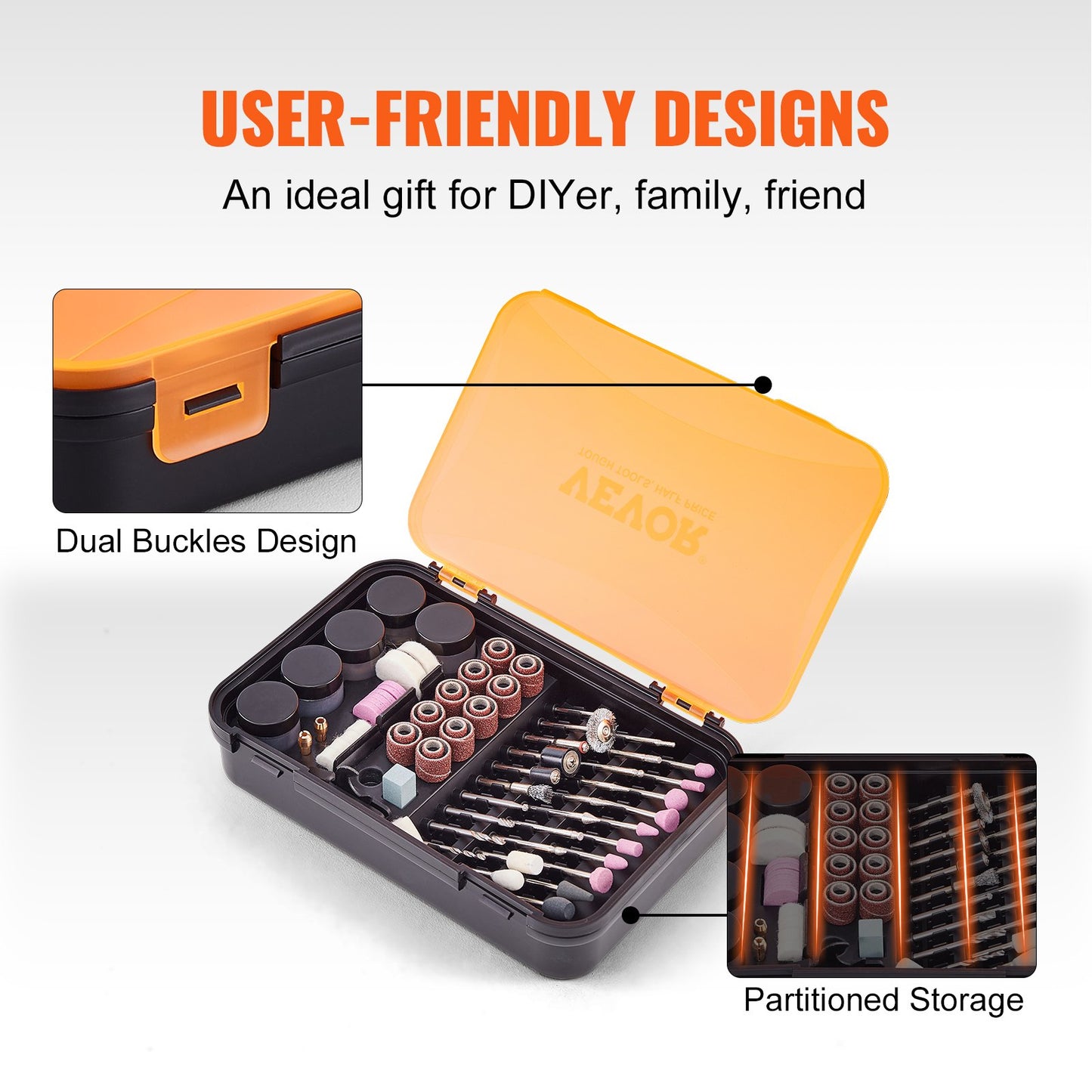 Roterande verktygstillbehörssats 357PCS, 1/8" diameter skaft Power roterande verktygstillbehörsset, universell montering Elektriska verktygstillbehör för snidning, slipning, skärning, borrning, rengöring, slipning