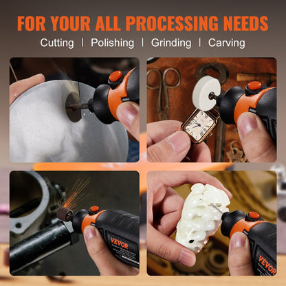 Roterande verktygstillbehörssats 357PCS, 1/8" diameter skaft Power roterande verktygstillbehörsset, universell montering Elektriska verktygstillbehör för snidning, slipning, skärning, borrning, rengöring, slipning