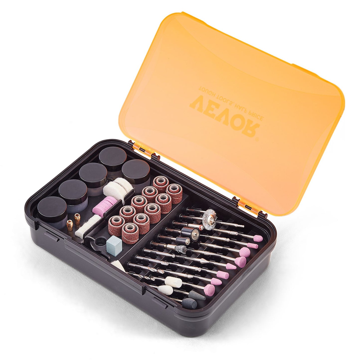 Roterande verktygstillbehörssats 357PCS, 1/8" diameter skaft Power roterande verktygstillbehörsset, universell montering Elektriska verktygstillbehör för snidning, slipning, skärning, borrning, rengöring, slipning