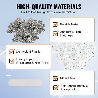 1" 25 mm Button Badge Delar Tillbehör för Button Maker Machine 500 set