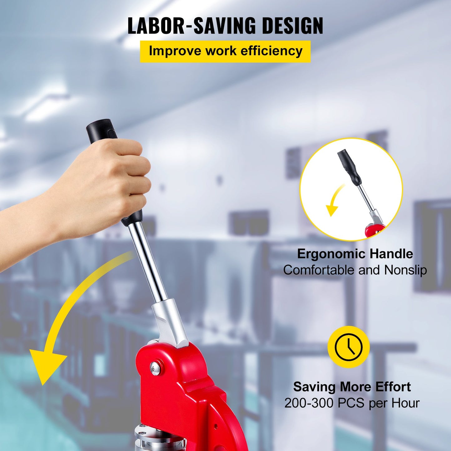 44mm Button Maker 1.73 Button and Badge Maker Machine Button Maker Press Punch Press Machine med 1000 knappar (1000st)