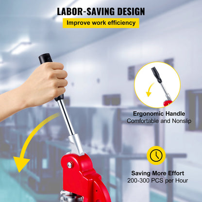 44mm Button Maker 1.73 Button and Badge Maker Machine Button Maker Press Punch Press Machine med 1000 knappar (1000st)