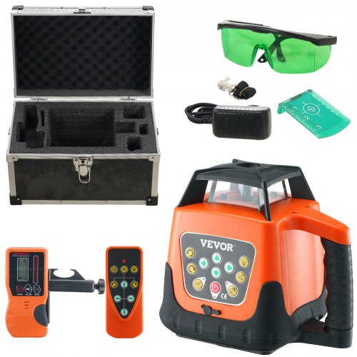 Laser Level, 2000ft, 360 Degree Self Leveling Green Cross Line Laser, 5 Rotation Speeds & 4 Scanning Angles Adjustment, IP66 Waterproof Remote Control Manual Self-leveling Mode, Battery Included
