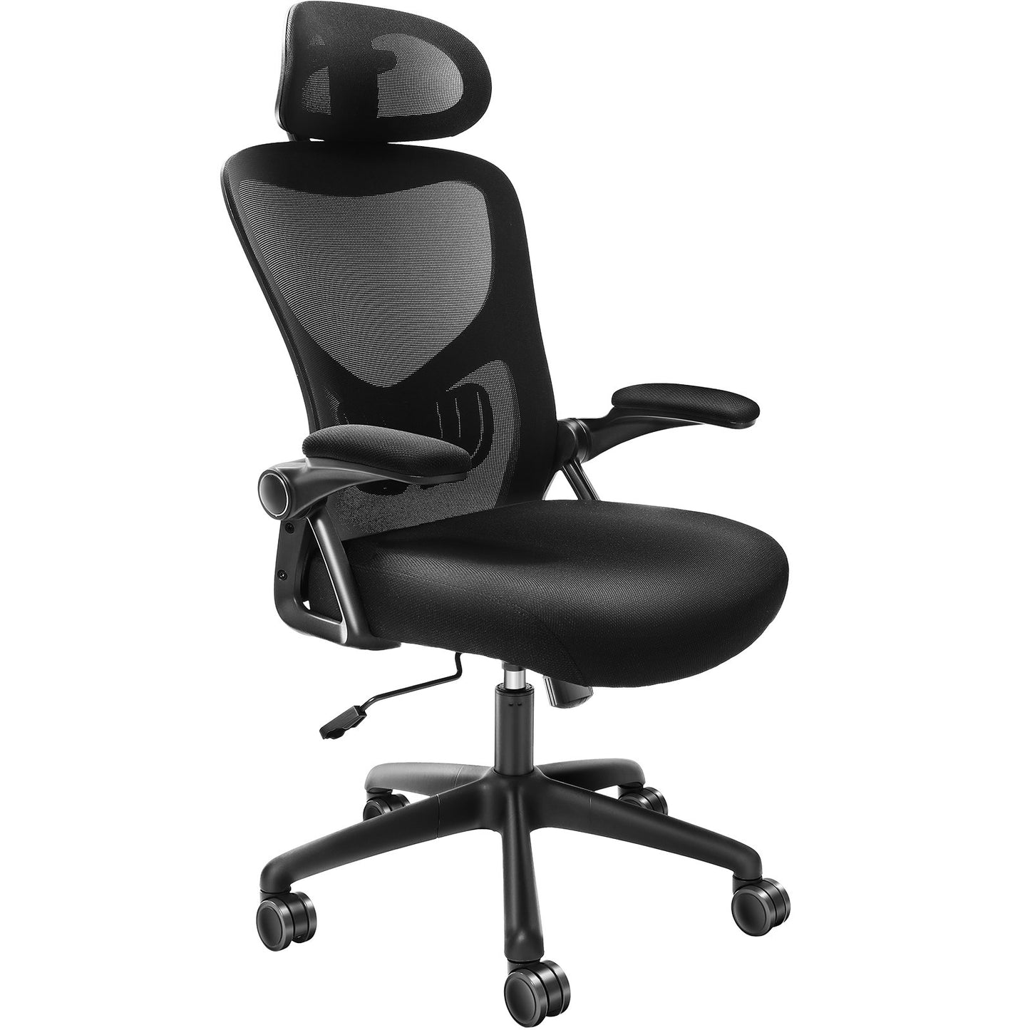 Office Chair with Adjustable Lumbar Support, High Back Ergonomic Desk Chair with Adjustable Headrest, Ergonomic Office Chair Backrest with 2D Armrest, Computer Chair for Home, Office