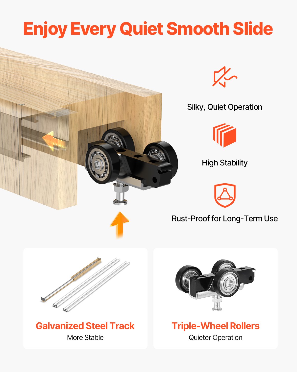 Pocket Door Frame Kit, for 24-32 in Wide 80 in High Door, Pocket Door Kit with Two-Way Soft Close Mechanism, Slide Smoothly Quietly, Easy to Install, Premium Galvanized Steel, for Living Room