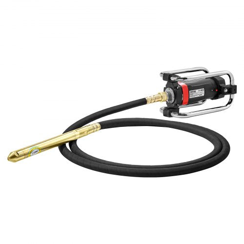 Electric Concrete Vibrator, 1300W 16000 VPM, 2HP Copper Motor Handheld Concrete Vibrating Tool, Portable Pencil Cement Vibrator with Shaft of 14.75ft / 4.5m, Remove Air Bubble and Level Concrete