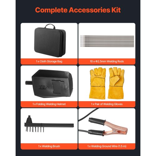 Bärbar handhållen svetsmaskin 20–120 A med 5-nivås strömjustering